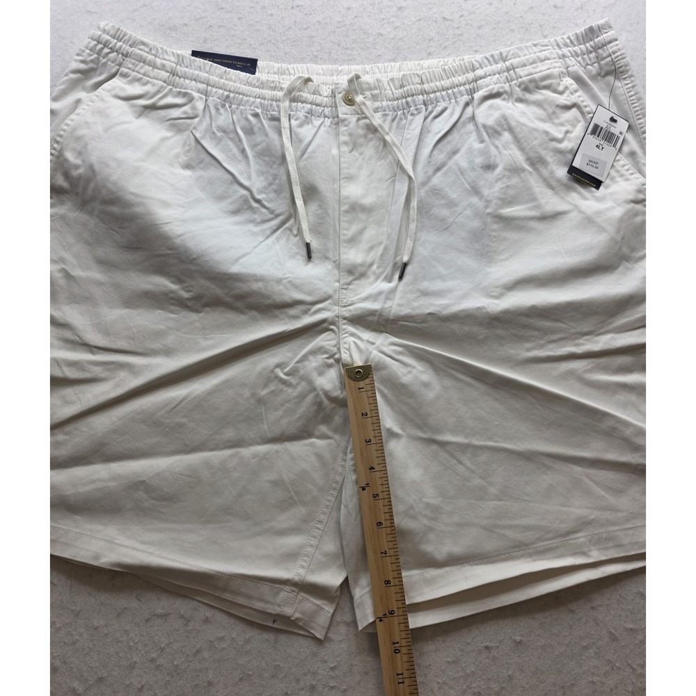Polo Ralph Lauren 711644995022 Men's Ivory w Blue Pony Chino Shorts. NWTSize 4LT - Picture 6 of 9